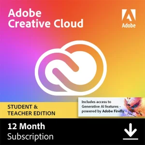 Creative Cloud for Windows/Mac, 1-Year Student & Teacher Subscription